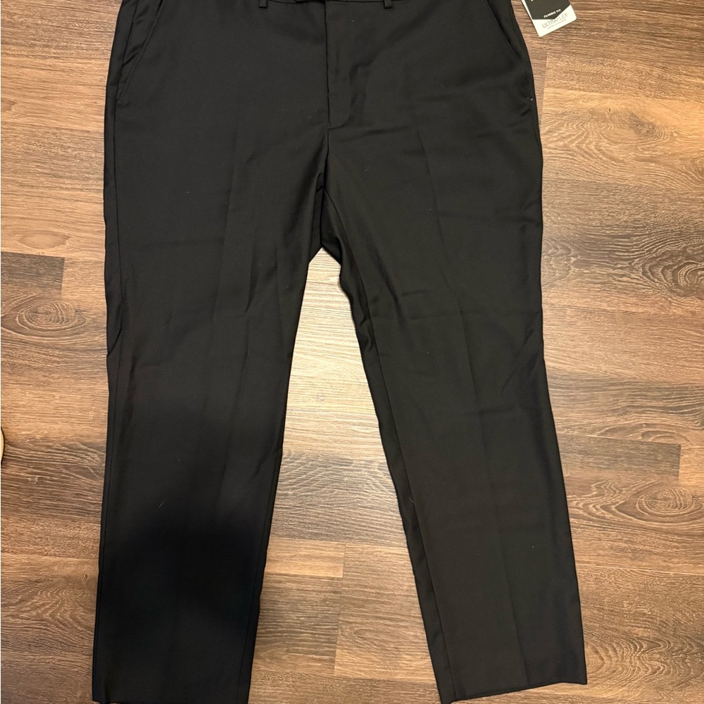 Ralph Lauren Black Dress Pants Straight-Leg Wool Blend